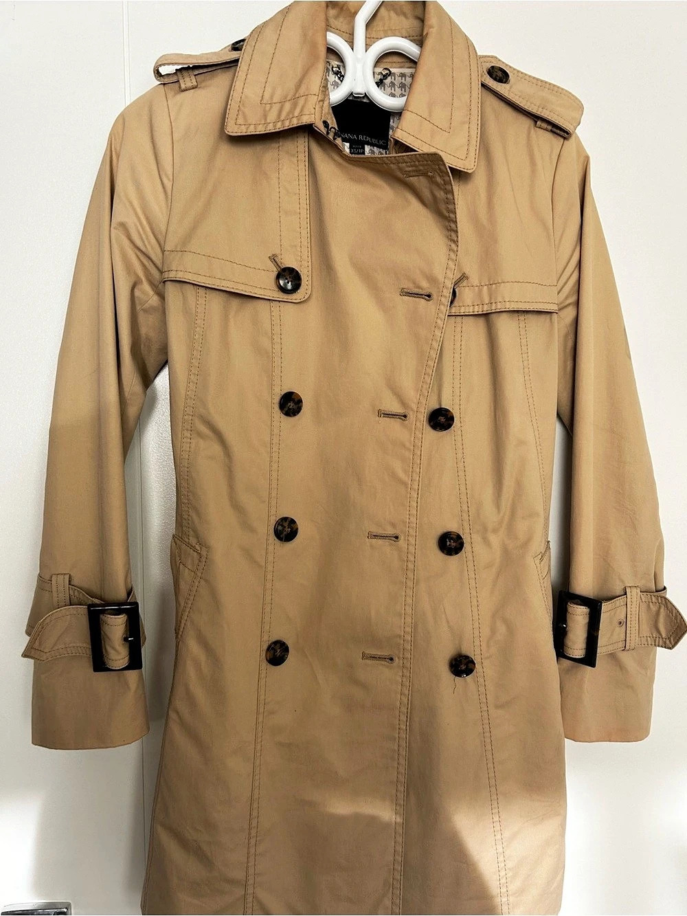 Banana Republic Water-Resistant Classic Trench Coat with Elephant Print Lining